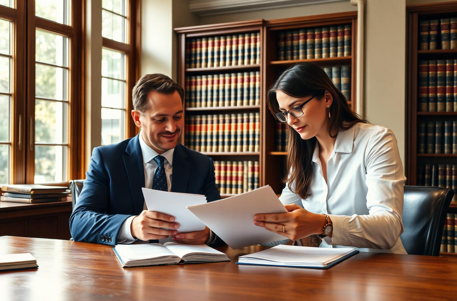 Attorneys reviewing estate planning documents